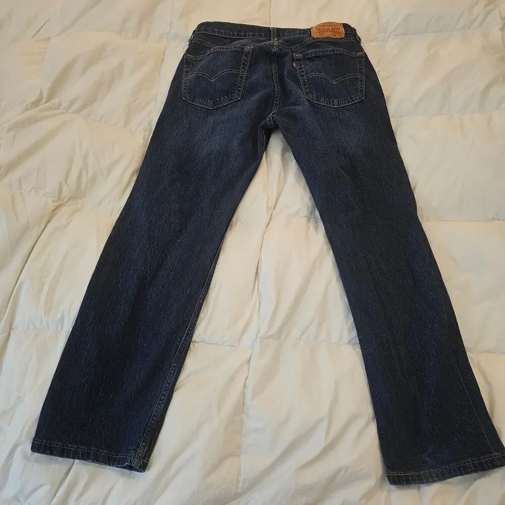 Levi’s 505 Jeans Men’s 32x30 Regular Fit Straight Leg Medium Wash Denim